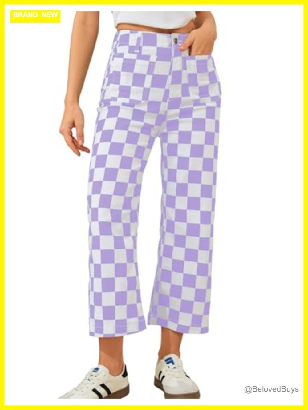 Cropped High Waisted Straight Leg Stretchy Jeans with Pockets